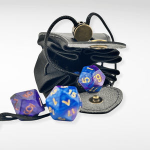 2 - in - 1 Small Leather Dice Pouch & Rolling Tray - Nerd Gear Gaming Inc.