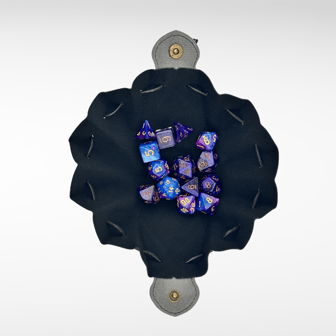 2 - in - 1 Small Leather Dice Pouch & Rolling Tray - Nerd Gear Gaming Inc.