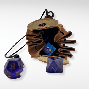 2 - in - 1 Small Leather Dice Pouch & Rolling Tray - Nerd Gear Gaming Inc.