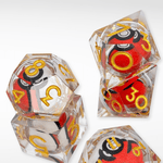 Battle Ball - 7pc Handmade Resin Dice Set - Nerd Gear Gaming Inc.