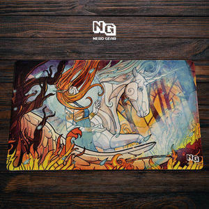 Celestial Ember Maiden - Premium TCG Playmat - MTO - Nerd Gear Gaming Inc.