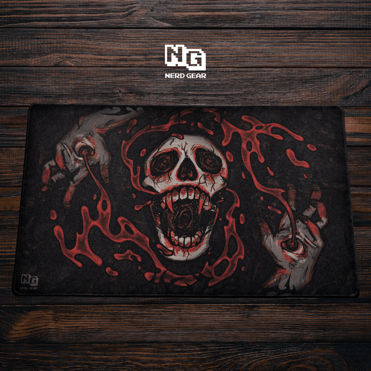 Crimson Scream Premium TCG Playmat - Nerd Gear Gaming Inc.