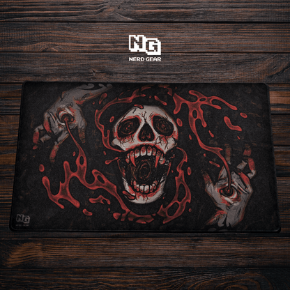 Crimson Scream Premium TCG Playmat - Nerd Gear Gaming Inc.