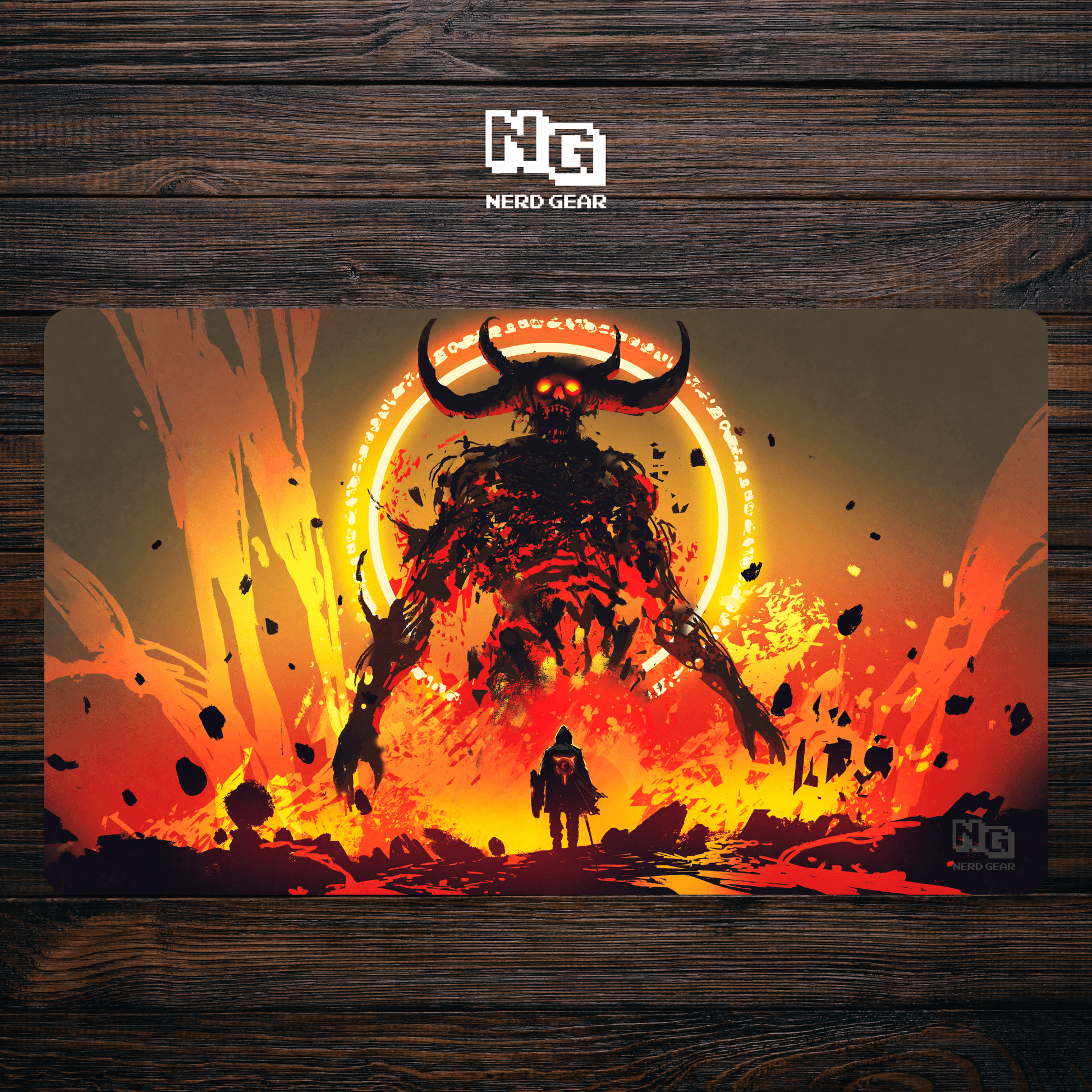 Hell - Gate Sentinel - Premium TCG Playmat - MTO - Nerd Gear Gaming Inc.