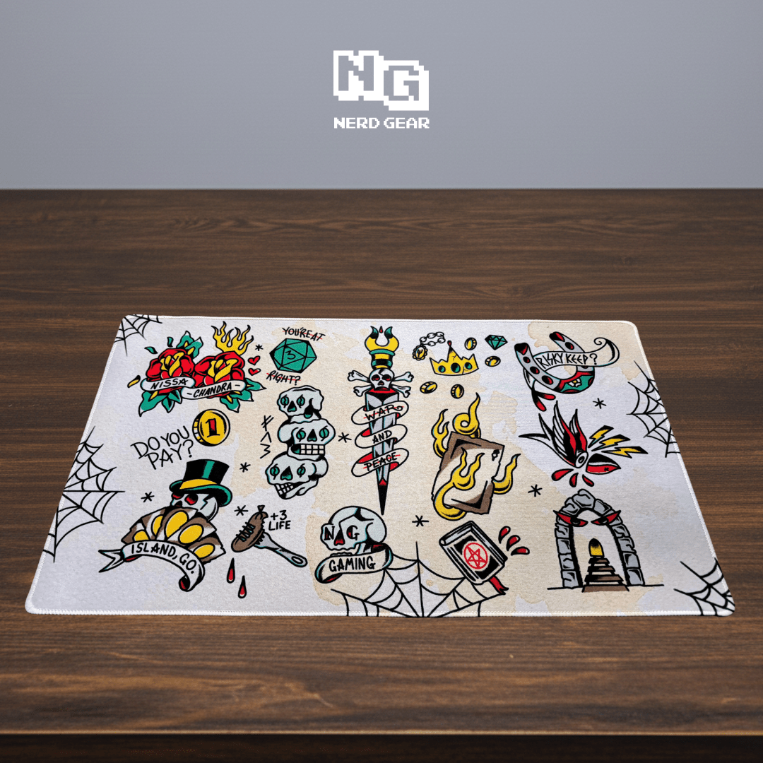Mr. Dom Tattoo Custom MTG Playmat - Nerd Gear Gaming Inc.