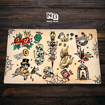 Mr. Dom Tattoo Premium MTG Playmat - Nerd Gear Gaming Inc.