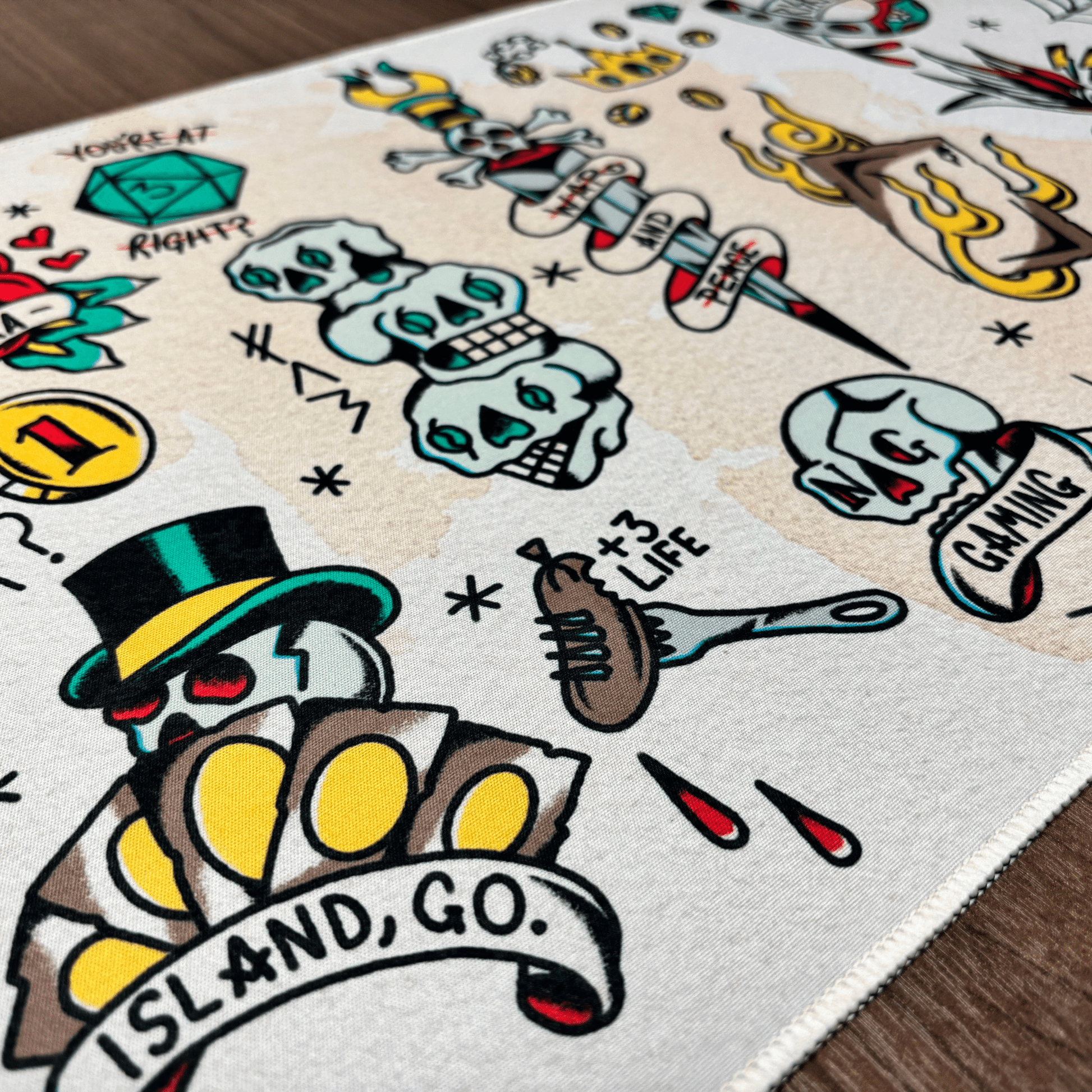 Mr. Dom Tattoo Premium MTG Playmat - Nerd Gear Gaming Inc.