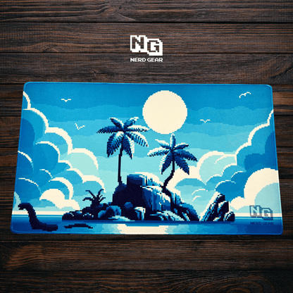 Pixel Island - Premium TCG Playmat - MTO - Nerd Gear Gaming Inc.