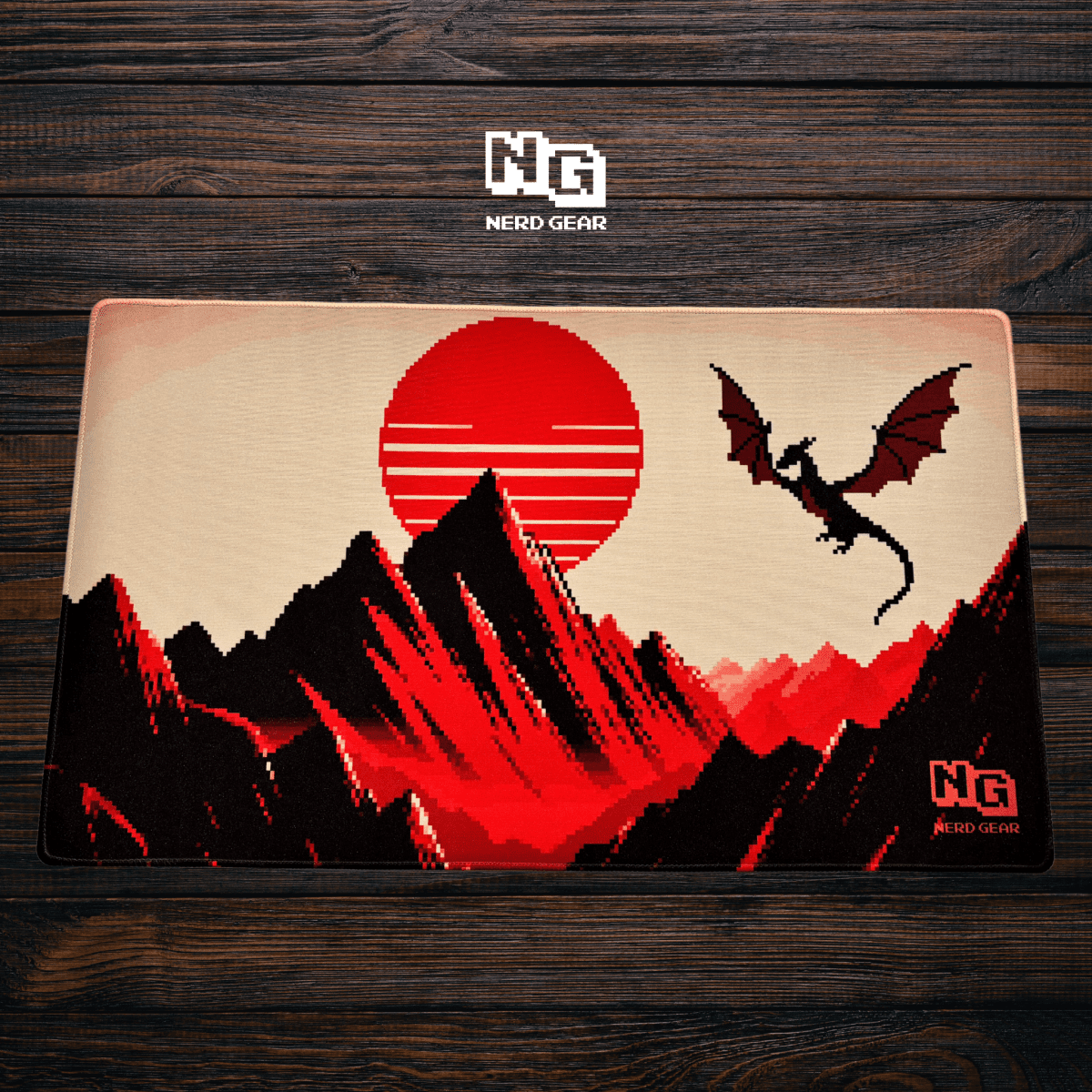 Pixel Mountains - Premium TCG Playmat - MTO - Nerd Gear Gaming Inc.
