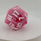 The Potion of Charm – 55mm Pink Acrylic Swirl D20 Dice