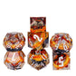 Ringbearer’s Fortune – 7pc Handmade Amber Ring Dice Set - Nerd Gear Gaming Inc.
