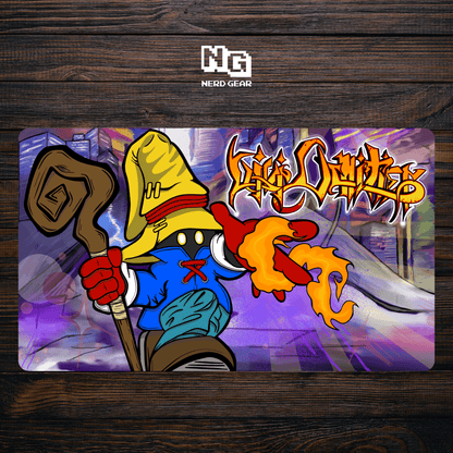 mtg final fantasy vivi playmat Custom Print TCG MTG Playmat (Upload Your Art) Regular Stitched Edge (2mm) / Clear Triangle Tube