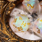 The Aurora Mist – 7pc Handmade Frosted Dice Set - Nerd Gear Gaming Inc.