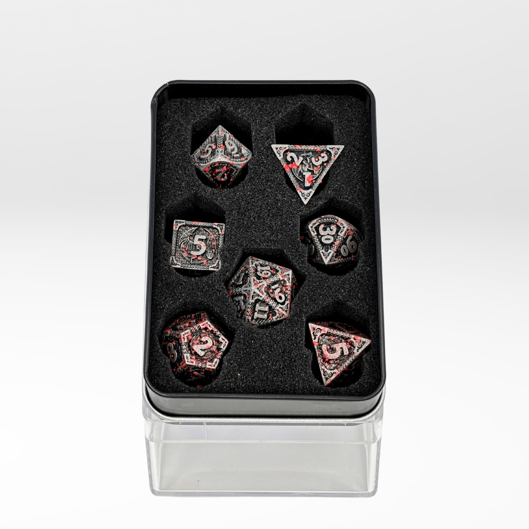 The Blood - Cursed Totem - 7pc Solid Metal Dice Set - Nerd Gear Gaming Inc.