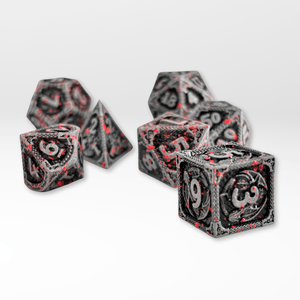 The Blood - Cursed Totem - 7pc Solid Metal Dice Set - Nerd Gear Gaming Inc.