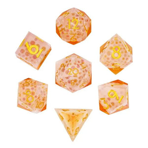 The Brewmaster’s Bounty – 7pc Handmade Sharp Edge Resin Dice Set - Nerd Gear Gaming Inc.