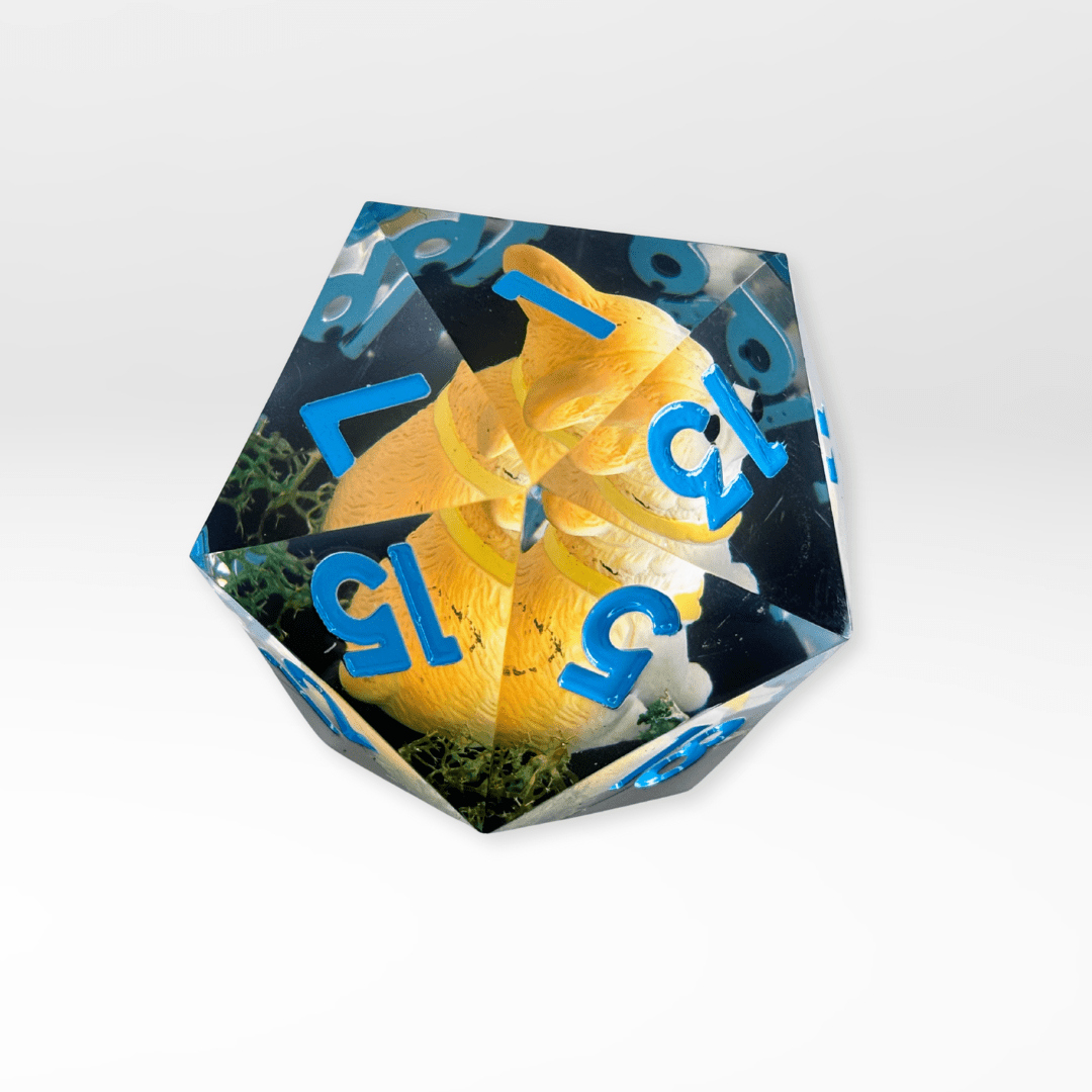 The Corgi Caprice - 55mm Handmade Resin D20 Dice - Nerd Gear Gaming Inc.