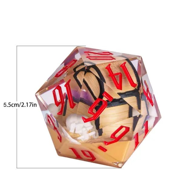 The Jaws of the Deceiver – 55mm Encapsulated Mimic D20 Dice - Nerd Gear Gaming Inc.