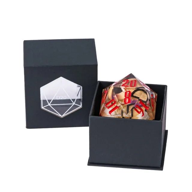 The Jaws of the Deceiver – 55mm Encapsulated Mimic D20 Dice - Nerd Gear Gaming Inc.