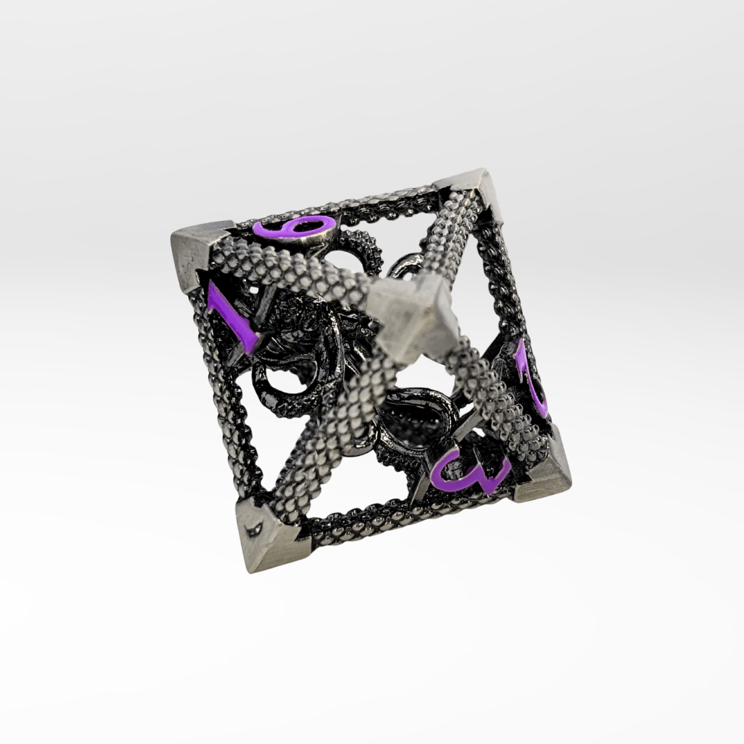 The Kraken's Cage - 7pc Hollow Metal Dice Set - Nerd Gear Gaming Inc.