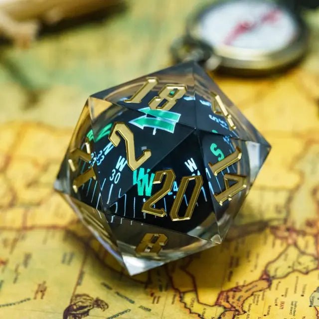 The Navigator's Destiny – 55mm Compass D20 Dice - Nerd Gear Gaming Inc.