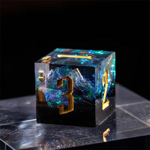 The Obsidian Prism – 7pc Handmade Sharp Dice Set - Nerd Gear Gaming Inc.