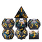 The Obsidian Prism – 7pc Handmade Sharp Dice Set - Nerd Gear Gaming Inc.