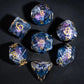 The Shadow Bloom – 7pc Handmade Sharp Lotus Dice Set - Nerd Gear Gaming Inc.