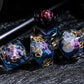 The Shadow Bloom – 7pc Handmade Sharp Lotus Dice Set - Nerd Gear Gaming Inc.