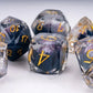 The Shadow Bloom – 7pc Handmade Sharp Lotus Dice Set - Nerd Gear Gaming Inc.