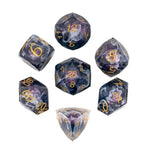 The Shadow Bloom – 7pc Handmade Sharp Lotus Dice Set - Nerd Gear Gaming Inc.
