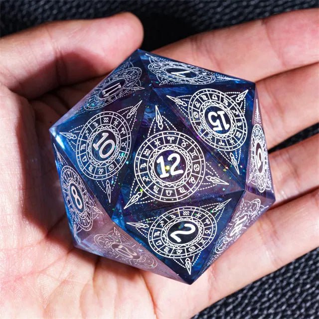 The Twelve Constellations – 55mm Handmade Resin D20 Dice - Nerd Gear Gaming Inc.