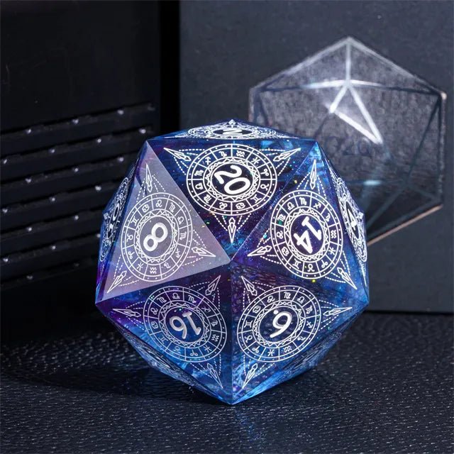 The Twelve Constellations – 55mm Handmade Resin D20 Dice - Nerd Gear Gaming Inc.